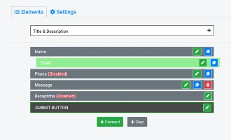 Drag and drop form builder user interface