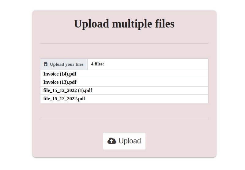 upload multiple files