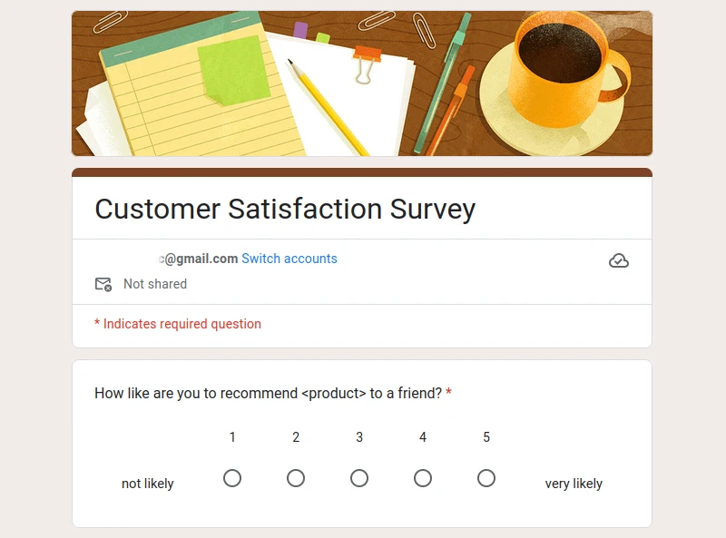 Customer Survey Google Form
