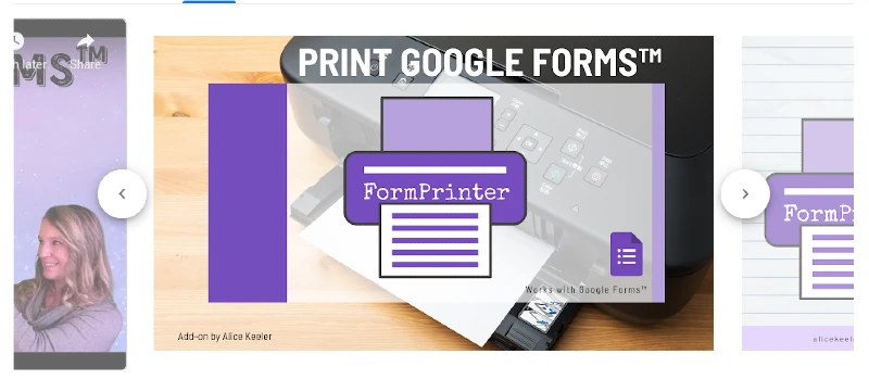 Google Forms Print add-on