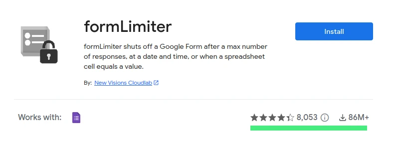 formLimiter on Google Workspace Marketplace