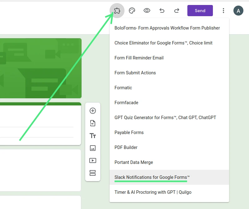 Open Slack Notifications for Google Forms