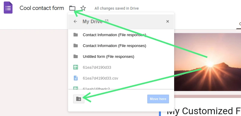 Create a folder for templates on Google Drive