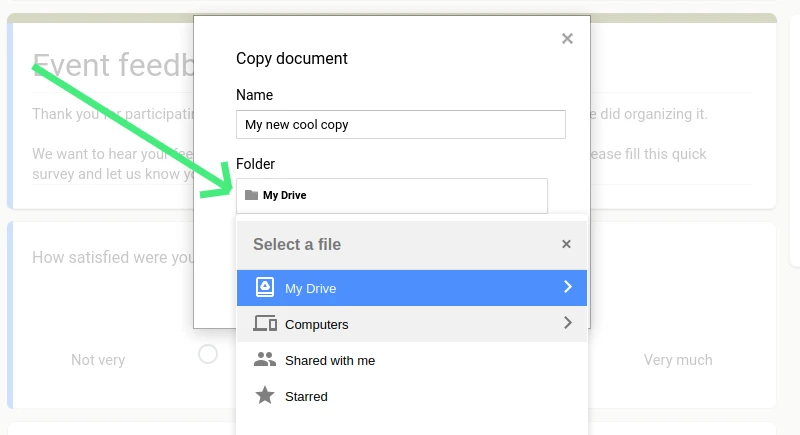 How do I copy a Google Form that is not mine?