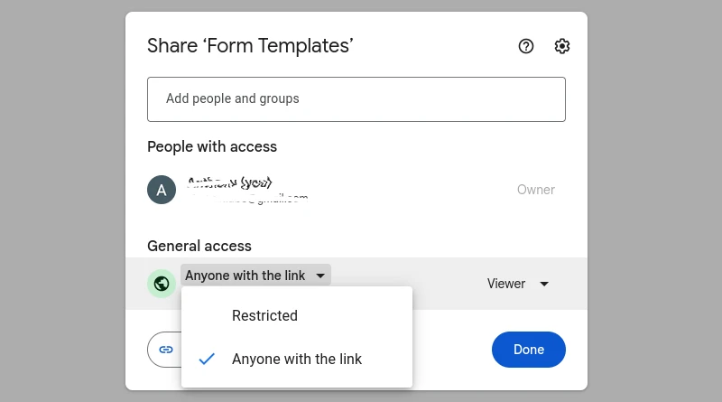 How to change permissions for a folder on Google Drive