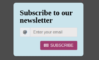 Email subscription pop-up