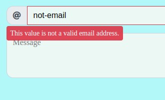 Validated email form field